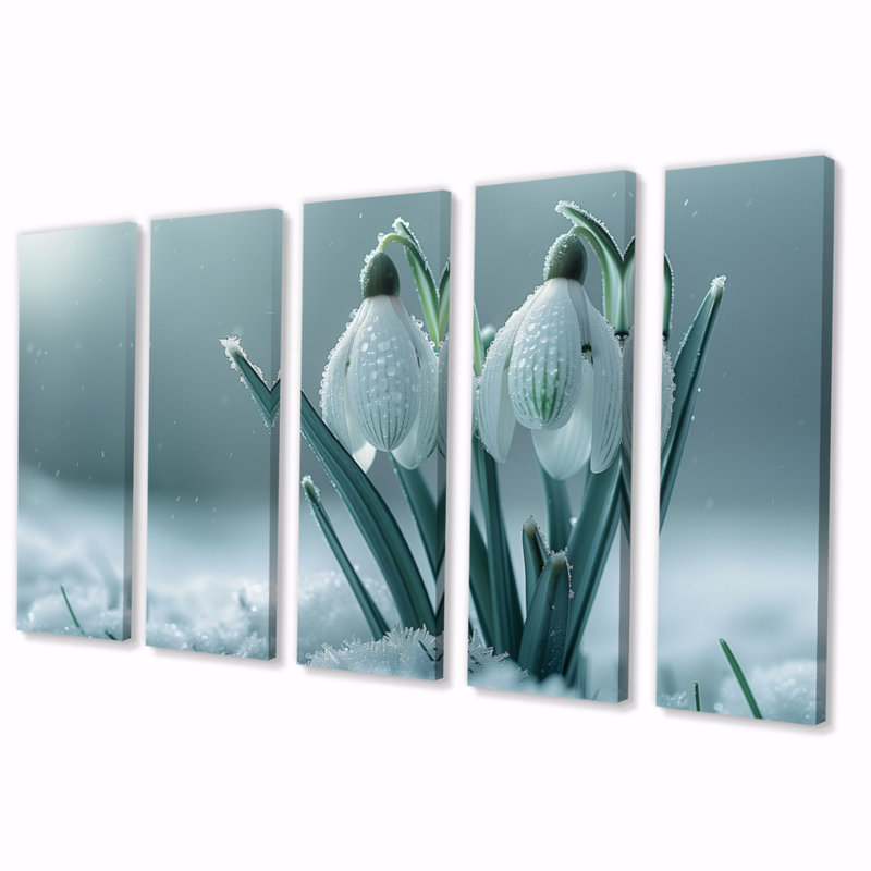 Ensemble de salon Lamberson - Snowdrops Wall Art, H 28 po x l 60 po
