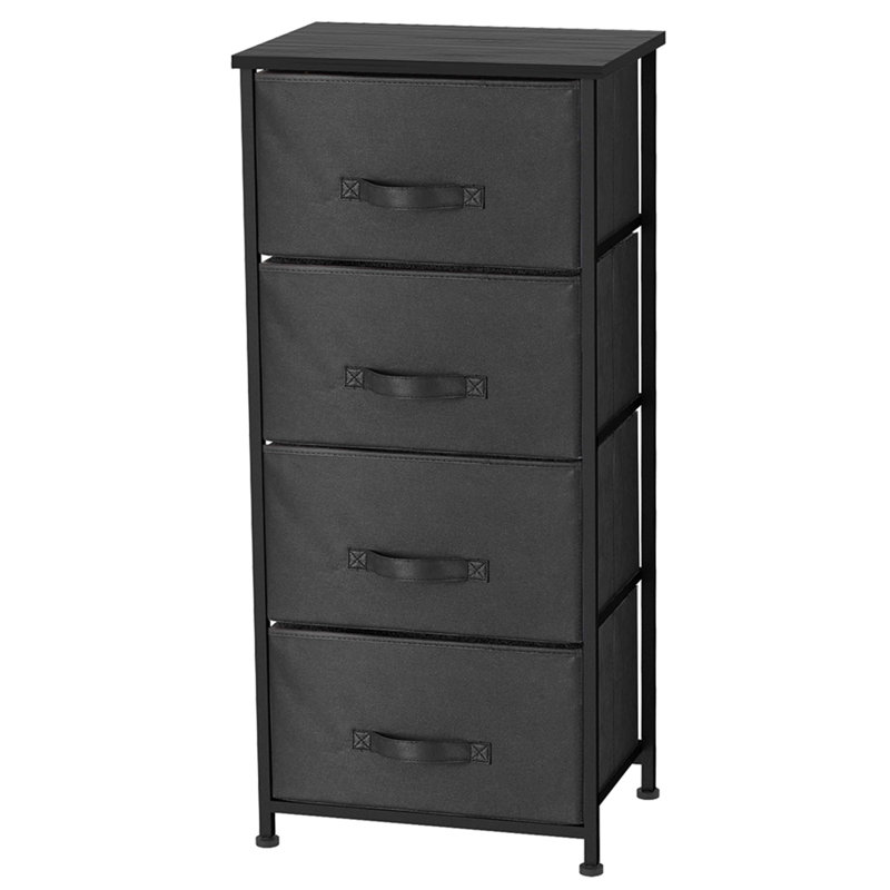 Commode de rangement 4 tiroirs , Noir