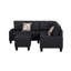 Ensemble de canapé luxueux rembourré en polyester avec structure en bois robuste et confort amélioré, parfait pour les salons modernes-1264438238