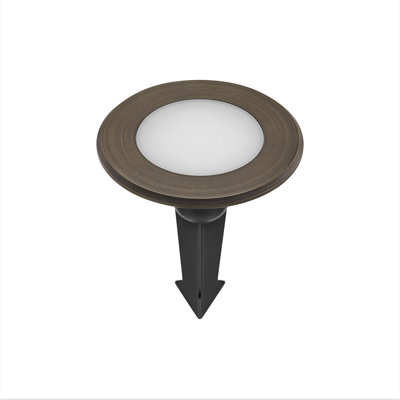 Low Voltage Outdoor Deck Lighting, In Ground Well Lights, 12-15V, 150 Lumens, 3000K, Landscape Well Light - Antique Brass