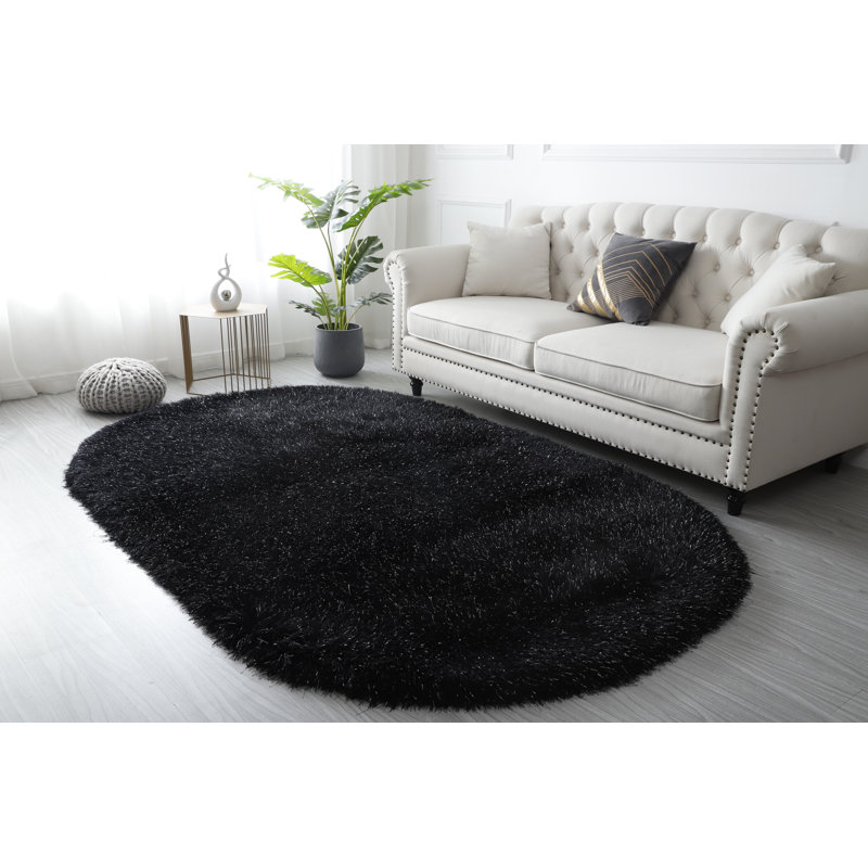 Varina Hand Tufted Indoor Rug, Oval 5' x 7'