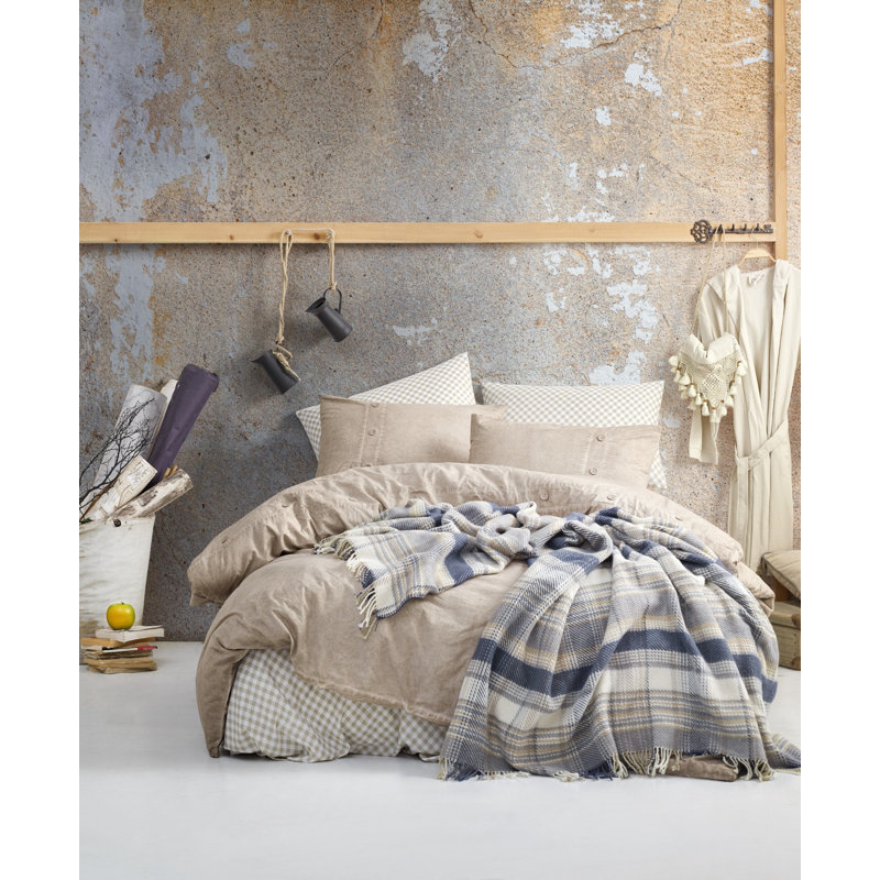 Housse de couette en coton Ranforce, Beige