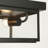 Rosalee 2- Light Matte Black Glass Flush Mount