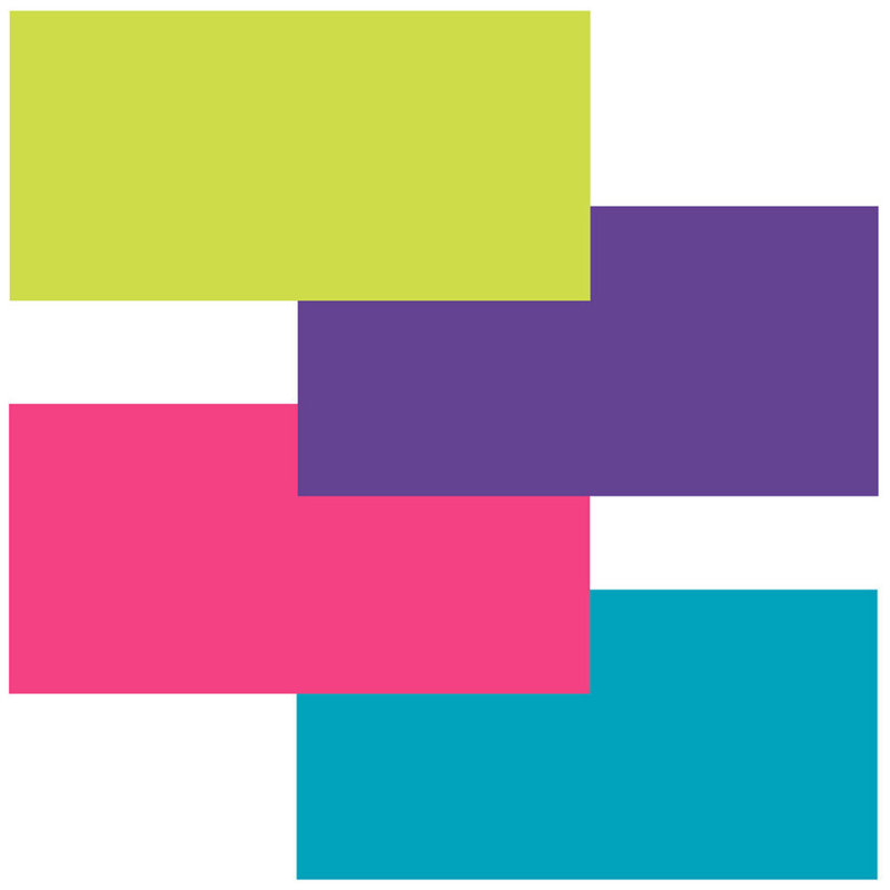 Papier d'art babillard Fadeless, Mauve / Vert / Rose