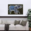 «Blue Elephant Family Abstract Modern Elephant Wildlife», reproduction d'art murale-129970482