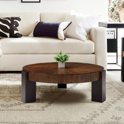 Pelaga Jeanne Massaro 40" Solid Wood Coffee Table by Wrought Studio