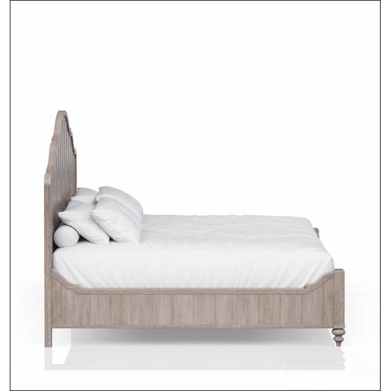 Queen Panel Bed in Sand Finish With Transitional Casual Design