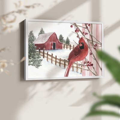 Winter Cardinal Collection A -Framed Print - Restickable