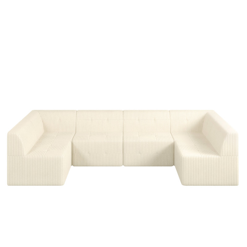 Espace minimaliste beige minimaliste, rembourré de mousse, aucun assemblage modulaire requis, confortable, convertible