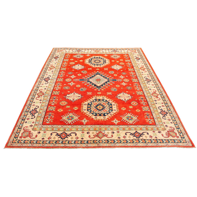 Tapis décoratif en laine noué à la main de conception unique « New Age Finest »/Ivoire 9 pi 1 po x 11 pi 8 po