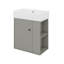 Meuble-lavabo mural moderne 21,6 po, armoire de rangement avec rangement à droite et porte à fermeture en douceur