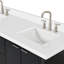 Meuble-lavabo double 72 po en bois massif avec plateau en quartz blanc 1,5 po et lavabo rectangulaire noir-691596534-691596535