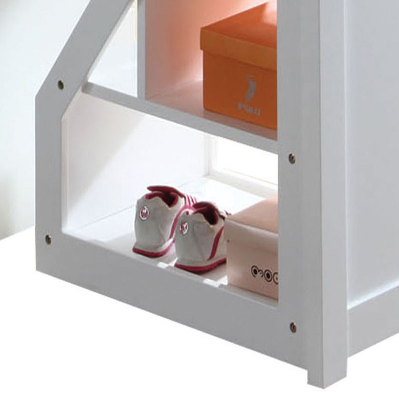 White Twin Loft Bed With Built-In Desk And Chest