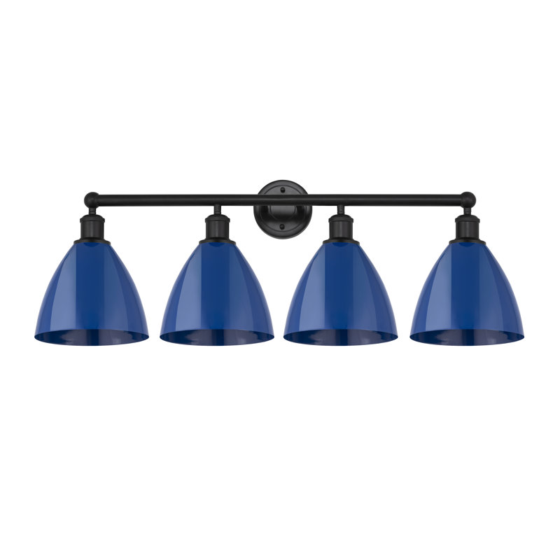 Alquin 4 - Light Dimmable Vanity Light, Matte Black, Blue