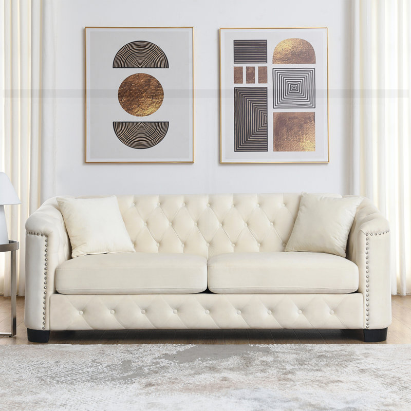 Canapé 77 po 3 places, Beige