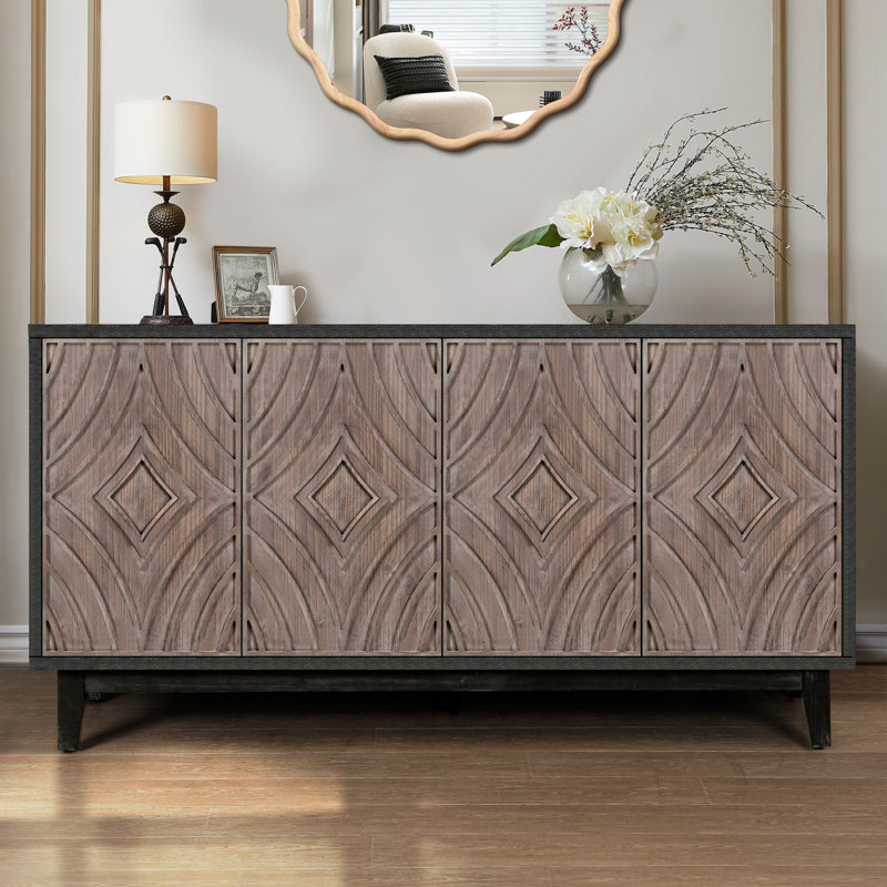 Armoire Mid Century, Brun antique