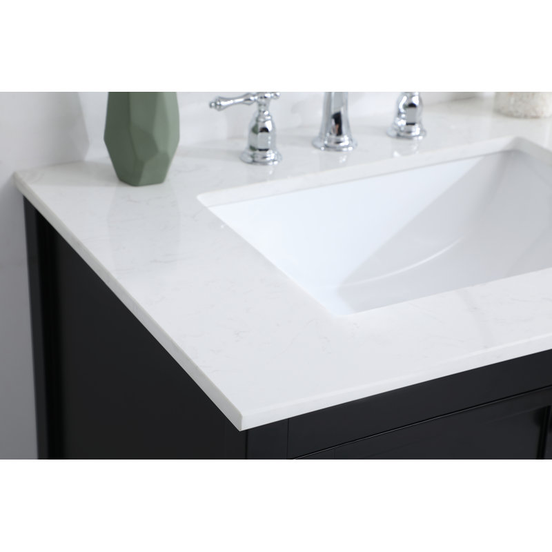 Ensemble de meuble-lavabo simple 30 po Krish, Noir