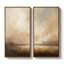«Brown Cloudscape Horizon Glow», ensemble de 2 reproductions d'art murales encadrées sur toile 60 po x 30 po x 2 pièces-1234310585-1234310582