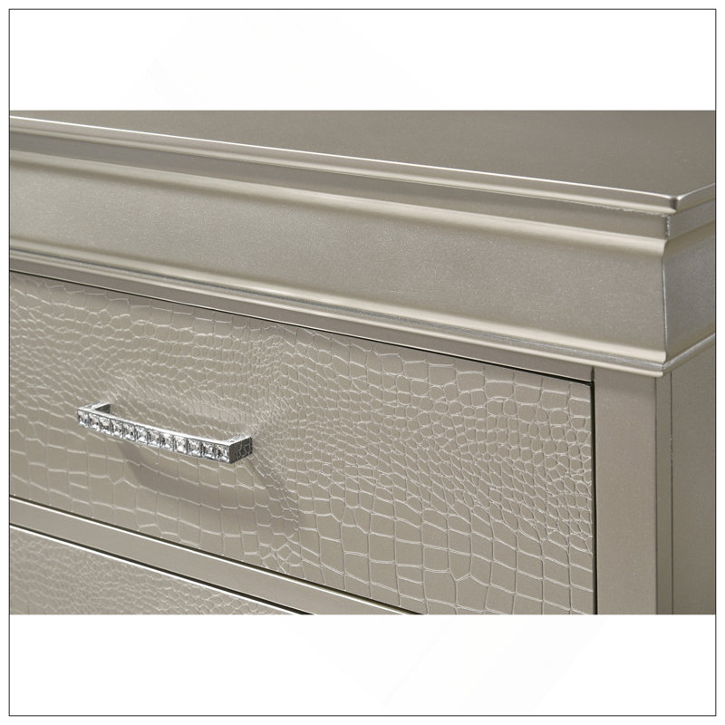 Amalia - Commode - Gol, Argenté / blanc