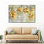 Grandes fleurs dorées sur toile-918644943