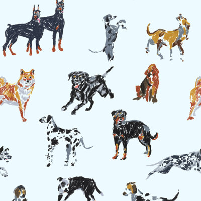 Dog Dog Days - Pale Blue