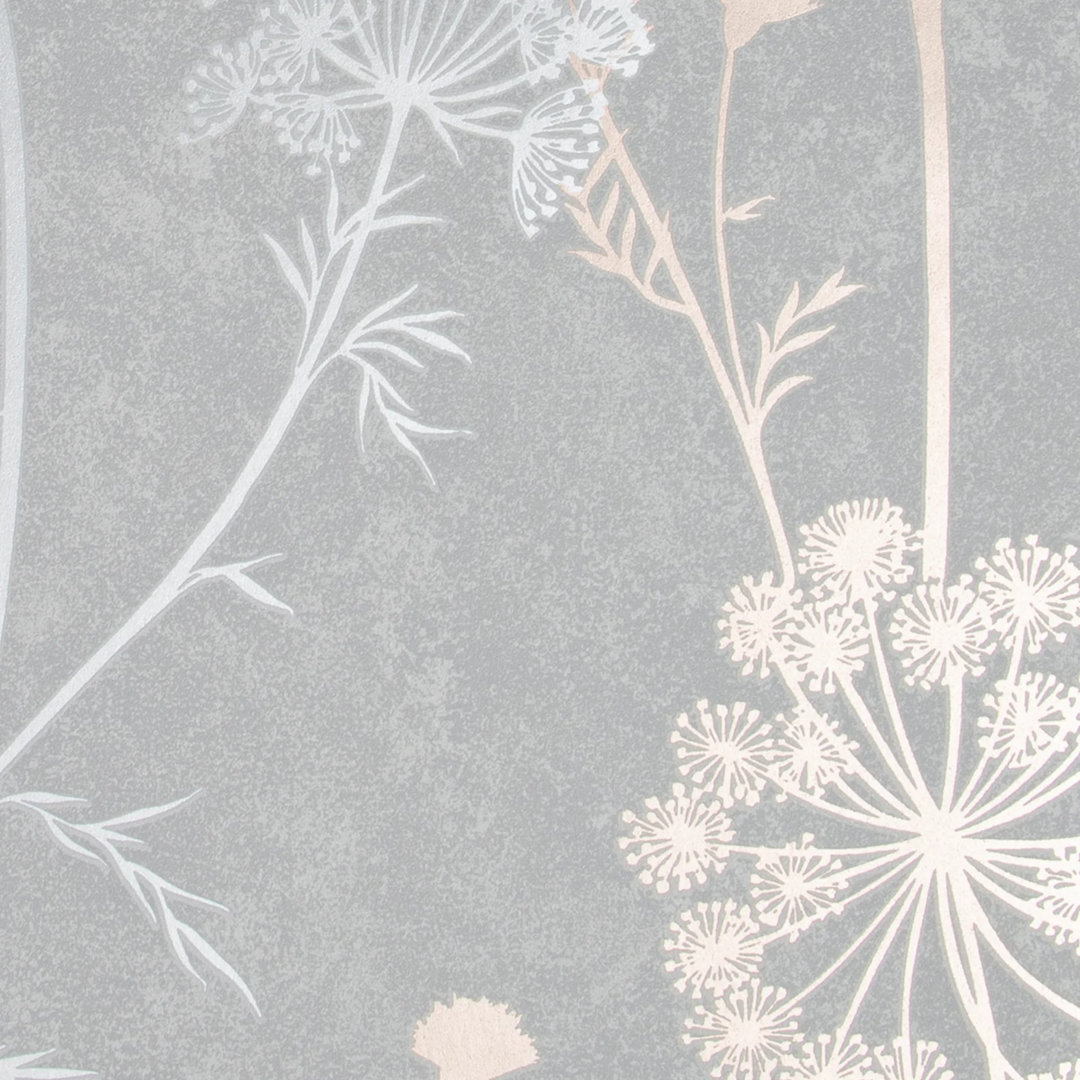 B&Q - Rose Gold Effect Floral Smooth Wallpaper - Image 4