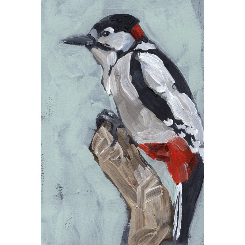 Coups de pinceau Woodpecker I, H 48 po x l 32 po