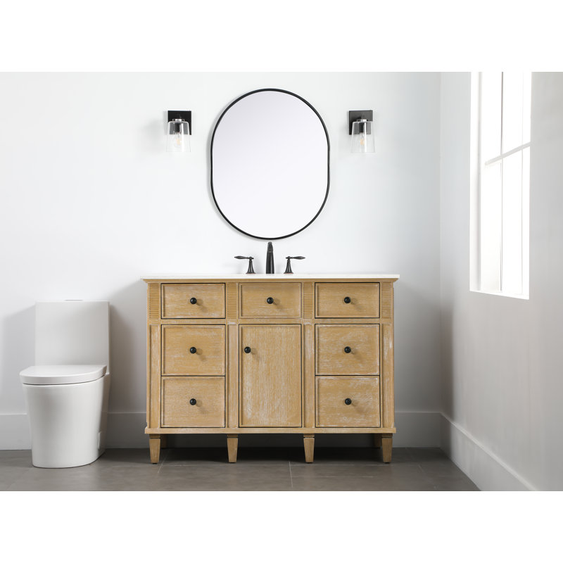 48" Bordeaux Bathroom Vanity, Antique Oak