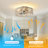 17.7" Smart Caged Ceiling Fan with Light Kit, APP and Remote Control