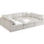 Canapé modulaire symétrique en velours avec repose-pieds de 105 po Atis-1765248410
