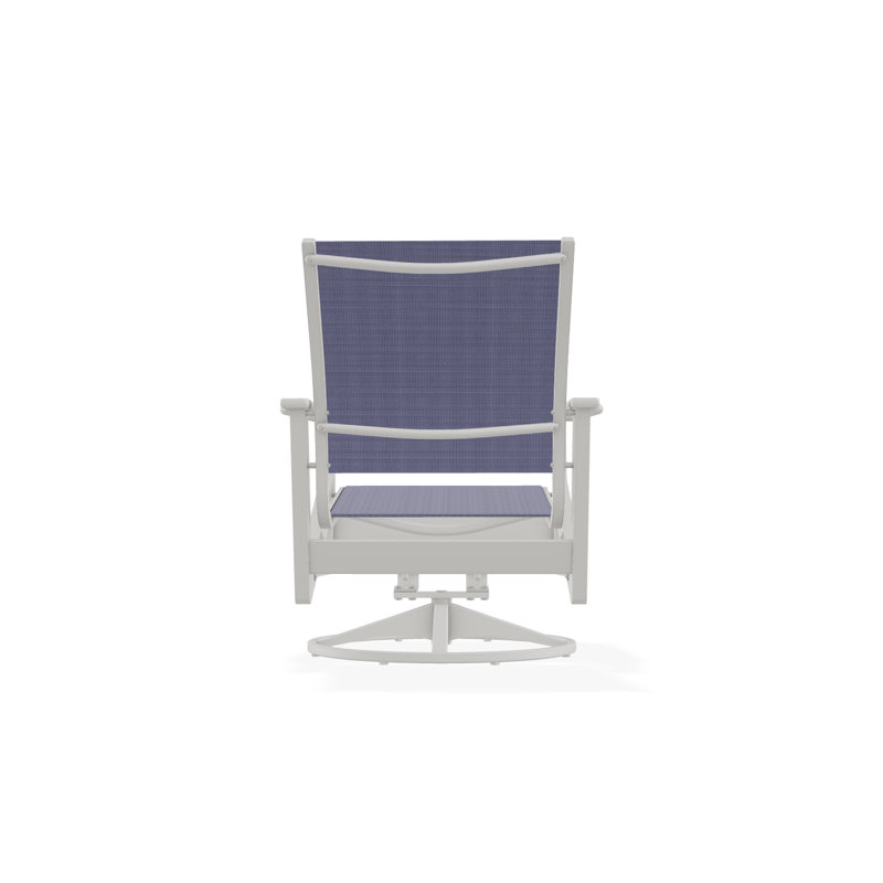 Wexler Outdoor Swivel Lounge Chair, Snow, Breeze