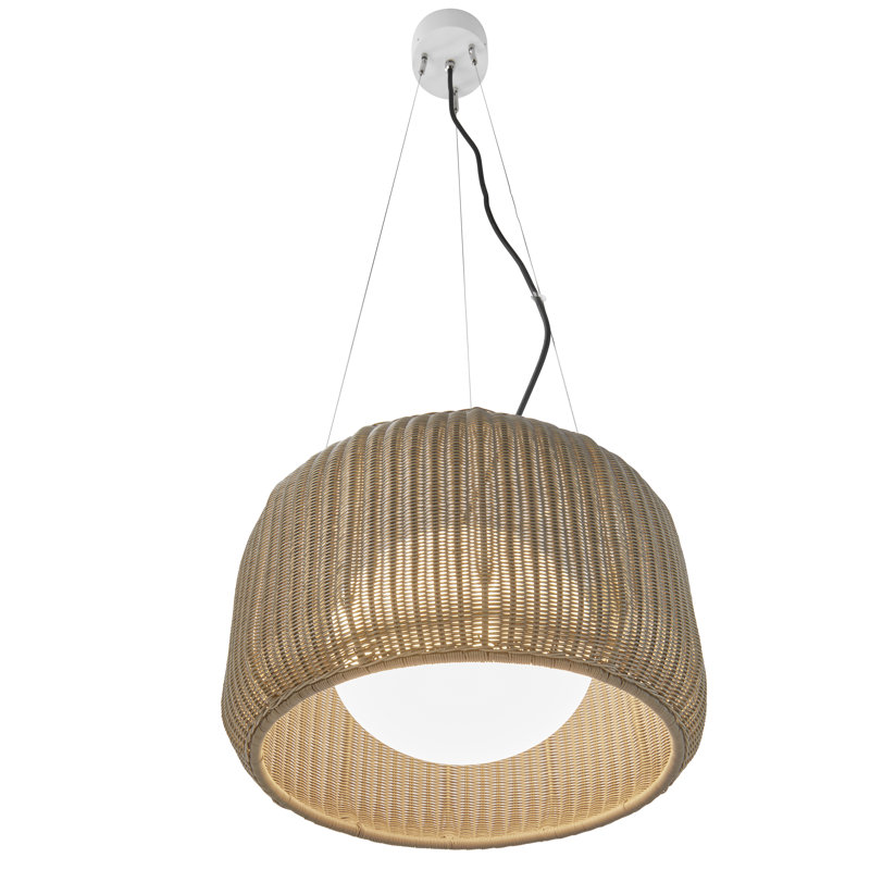 Fora 1 - Light Shaded Pendant, Natural White, Light Beige