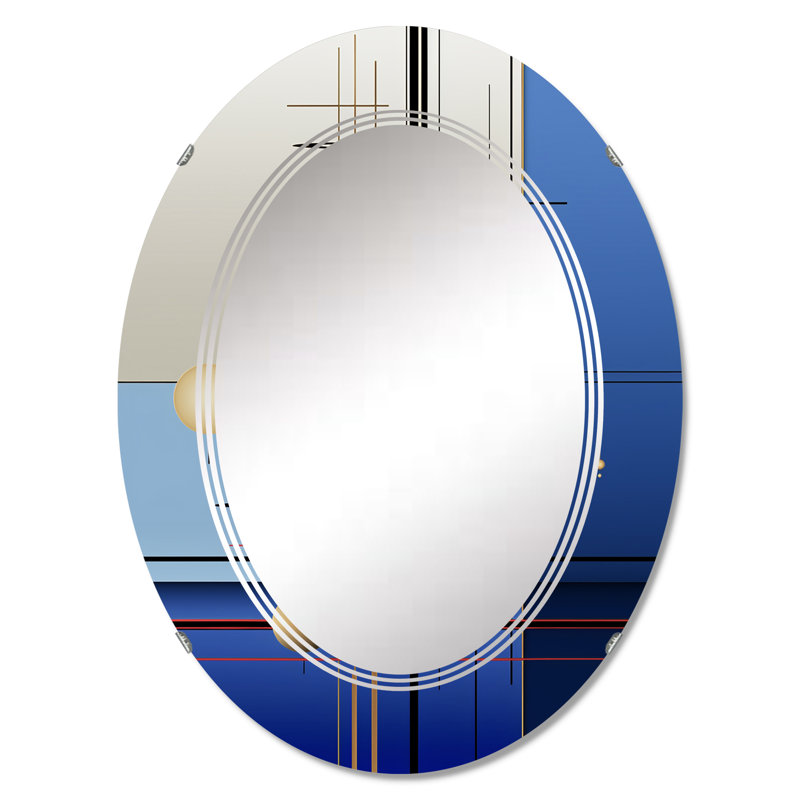 Bezons - Miroir mural moderne ovale, 30 po x 20 po