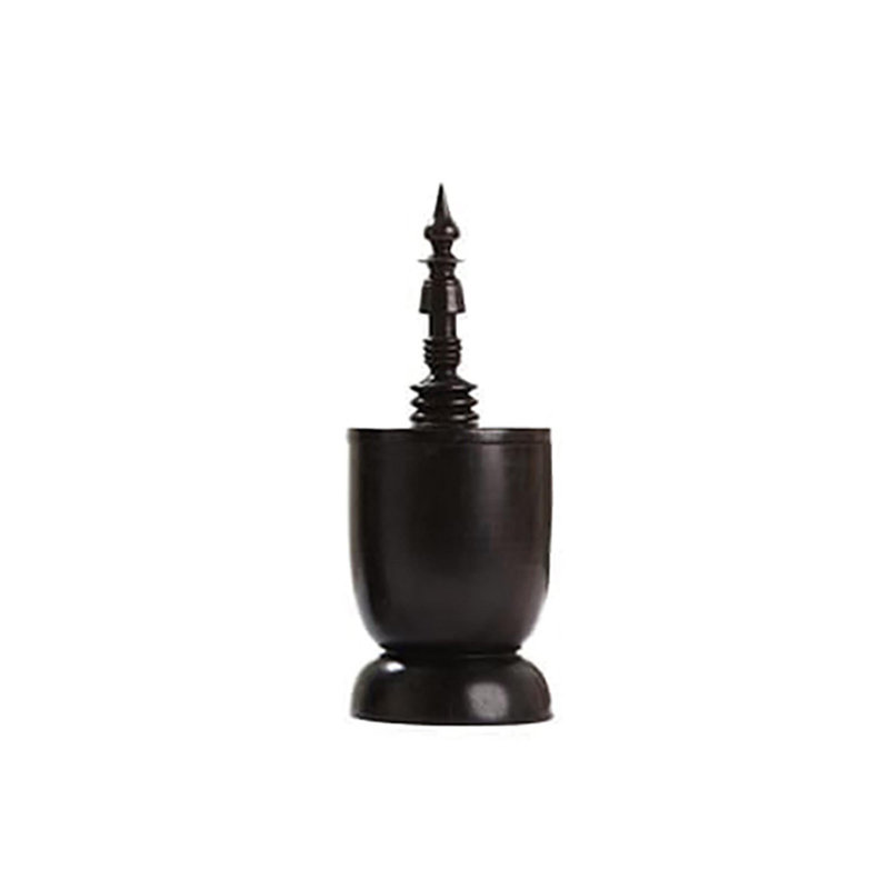Ebony Wood Collection Wood Jar, 6"