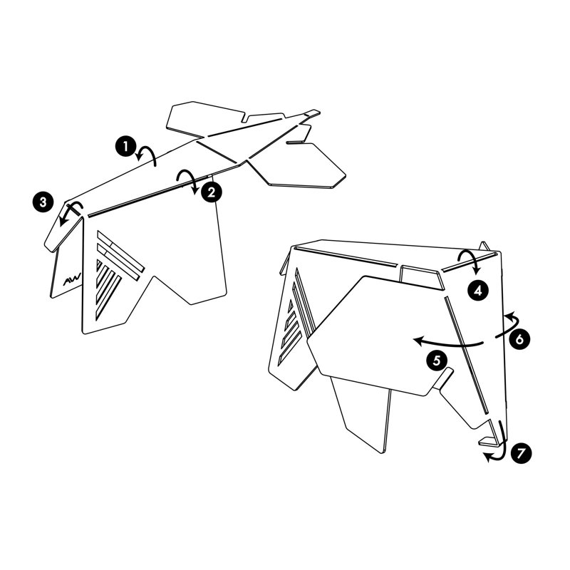 Sculpture en aluminium 6 "Origami