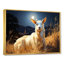 «White Caprine Goat Charm Meadows I», art mural animal de chèvre