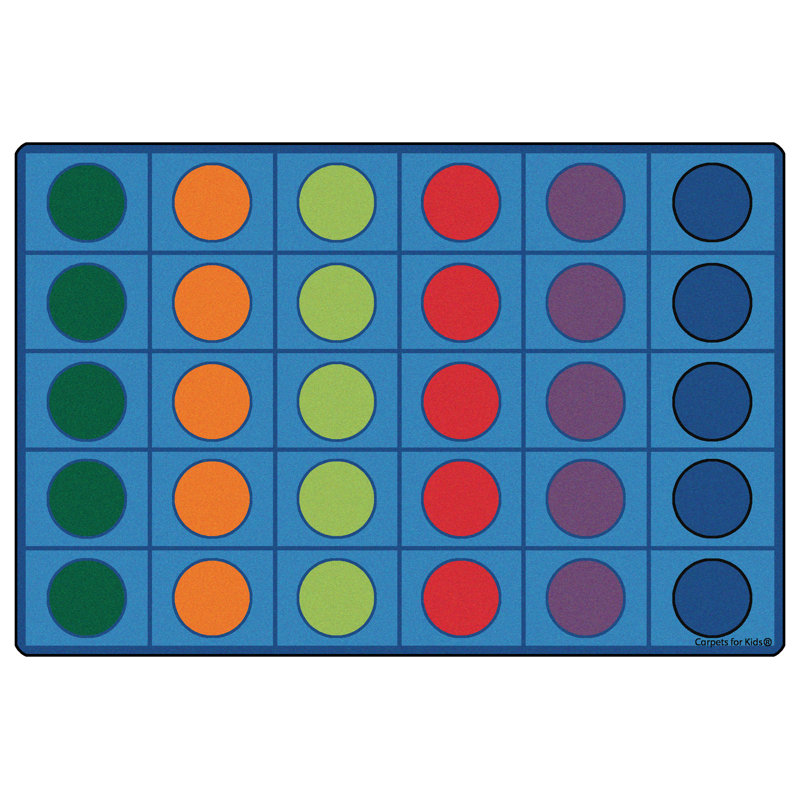 Tapis touffeté à pois de la collection Seating, Rectangle 6 pi x 9 pi