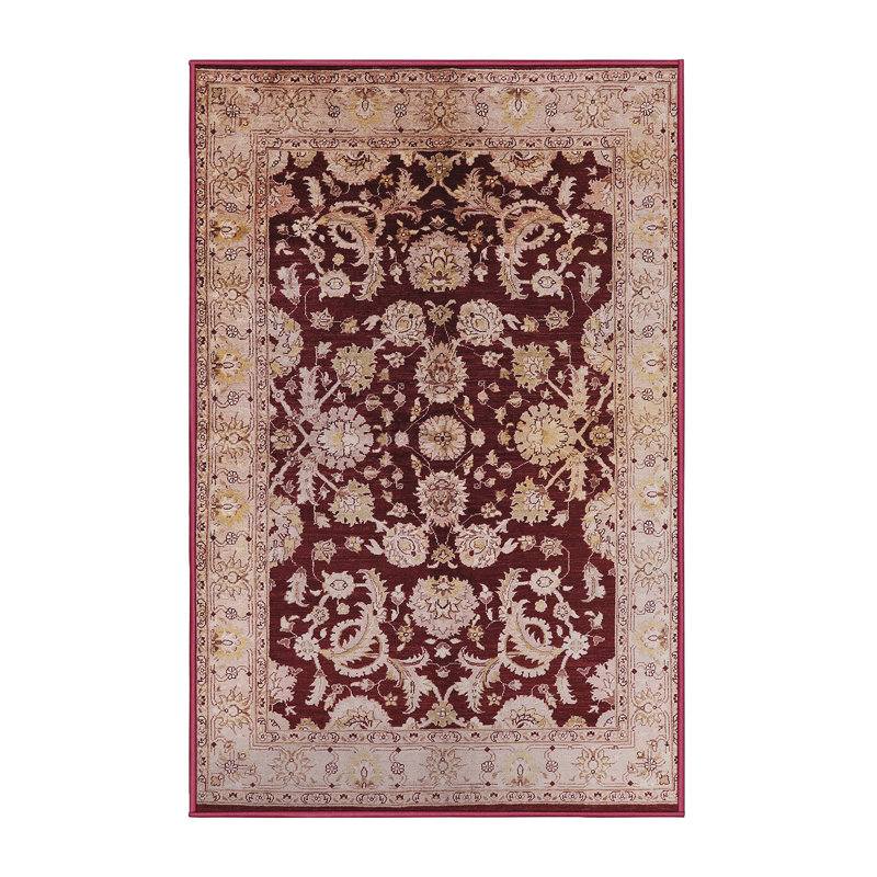Tapis oriental rouge / beige Downton, Rectangle 4 pi x 6 pi