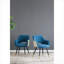 Ensemble de 2 fauteuils d'appoint en tissu bleu, 23 po x 23 po x 34 po