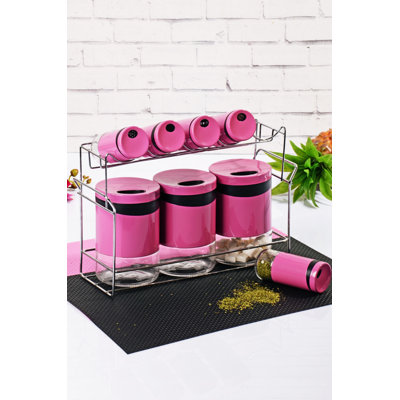 Freestanding Spice Jar & Rack Set
