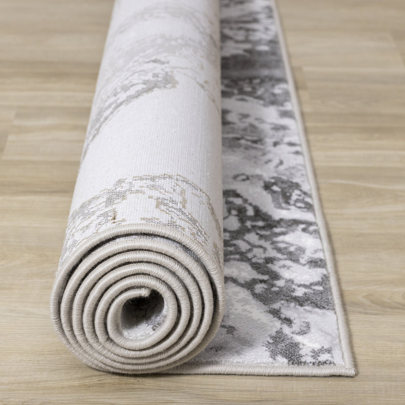 Tapis gris gris et marbre, Rectangle 8 pi x 11 pi