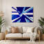 Art mural rigide en métal bleu 35-1393200736