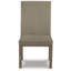 Chaise parsons en velours gris Tayshawn