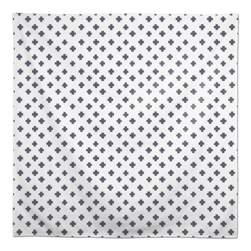 Nappe géométrique carrée, Gris foncé