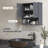 Modern Farmhouse Bathroom Wall Cabinet, Wall Mounted Medicine Cabinet With Open Shelf