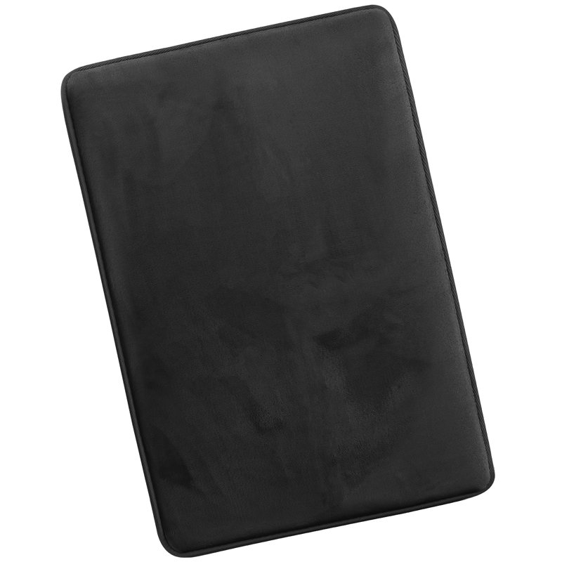 Ultra-Soft Memory Foam Bath Rug with Non-Slip PVC Backing, Large: 32" L x 20" W, Black