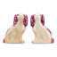 Staffordshire Style Porcelain Dog Pair Pink Antique Small