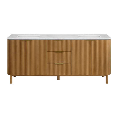 Kensington Double Bathroom Vanity Reeded Birch