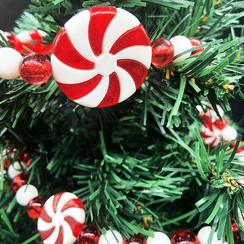 Guirlande de sapin de Noël 8 pi, Rouge