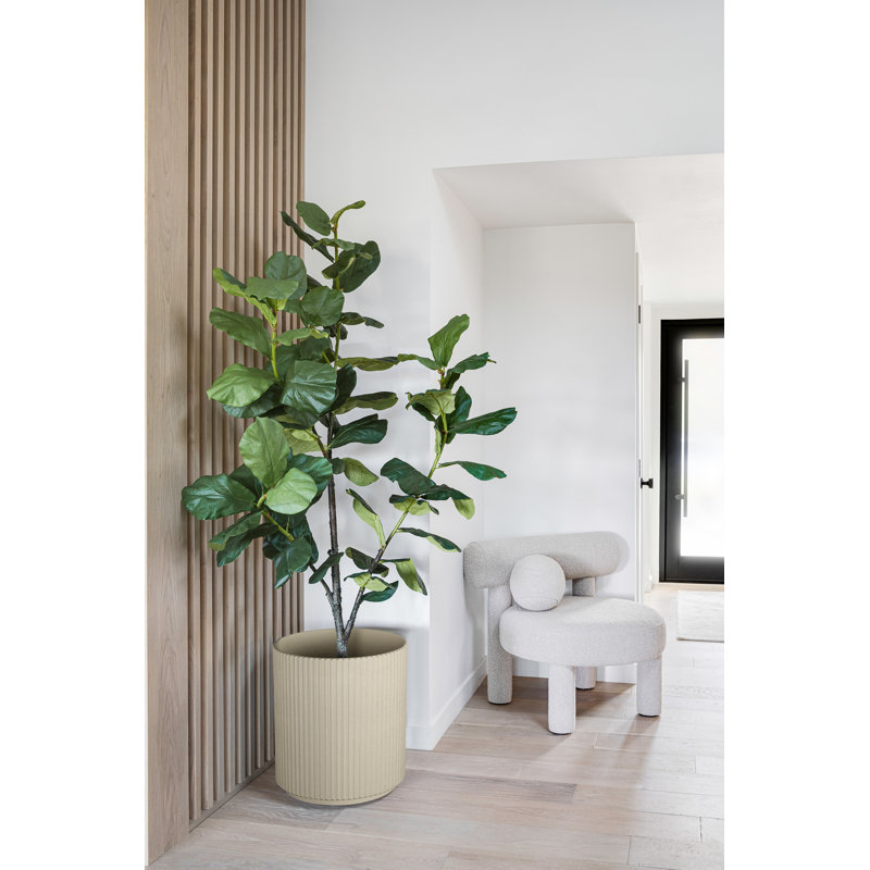 Pot à fleurs rond Demi Series, 1, Sable, H 19,75 po x l 18,5 po x P 18,5 po